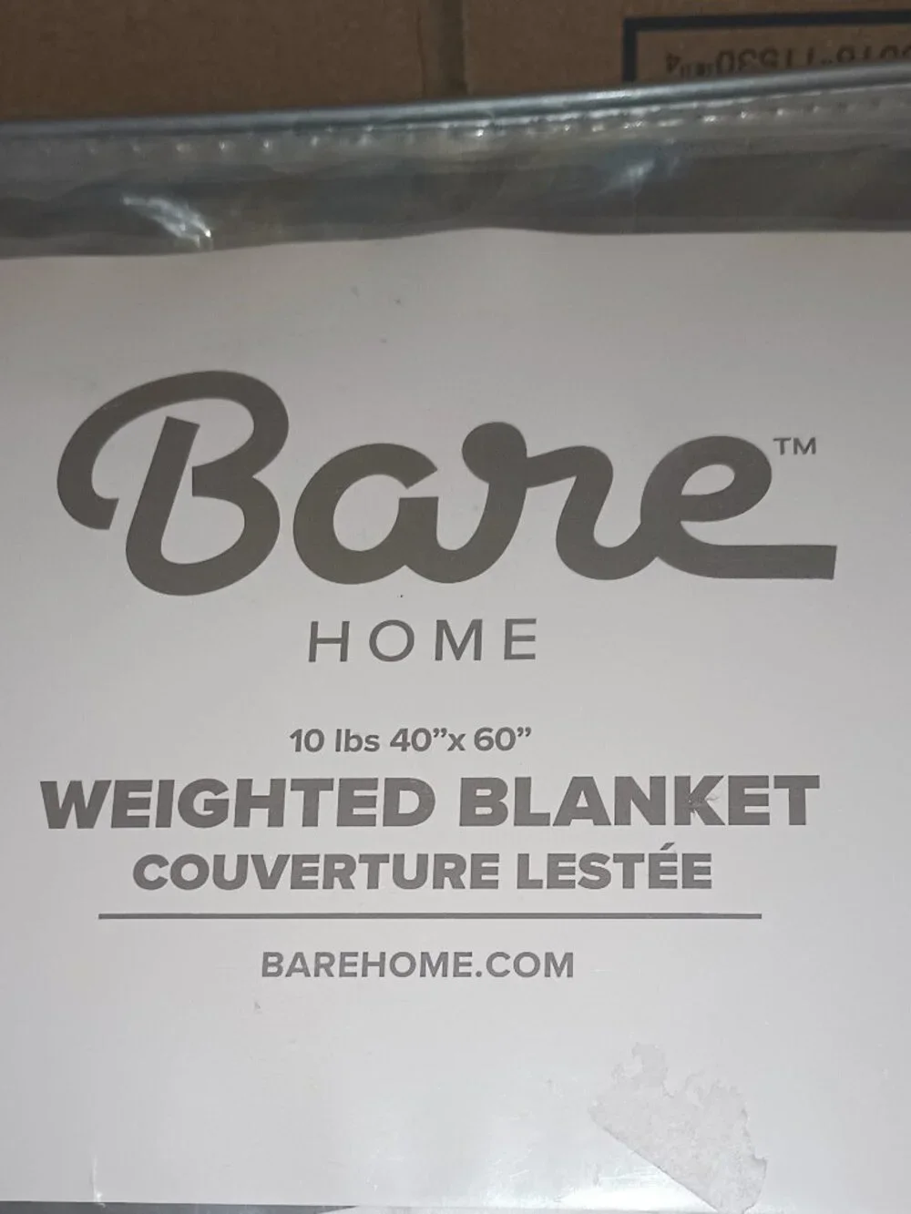 NEW Cotton Weighted Blanket by Bare Home - 10 lb 40